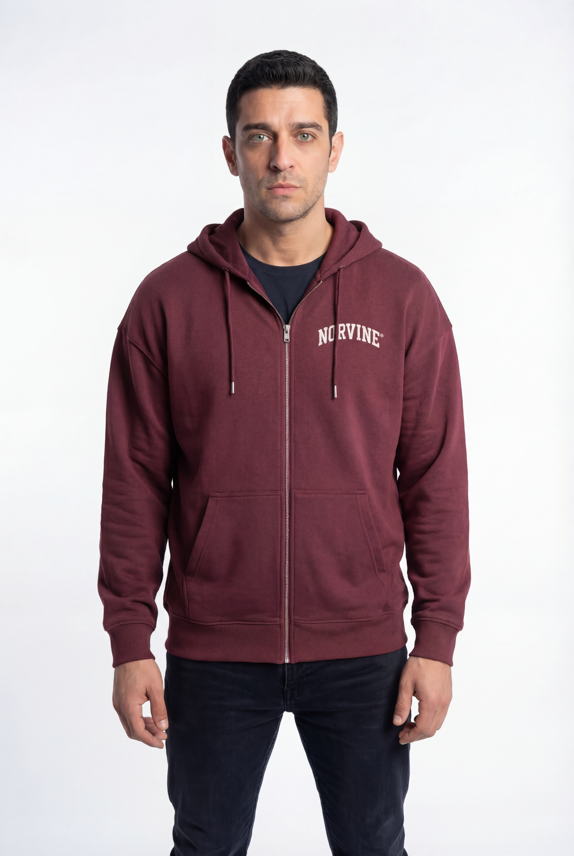 Athletic Block Zipped Hoodie