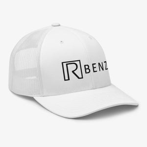 R-benz White Trucker Cap