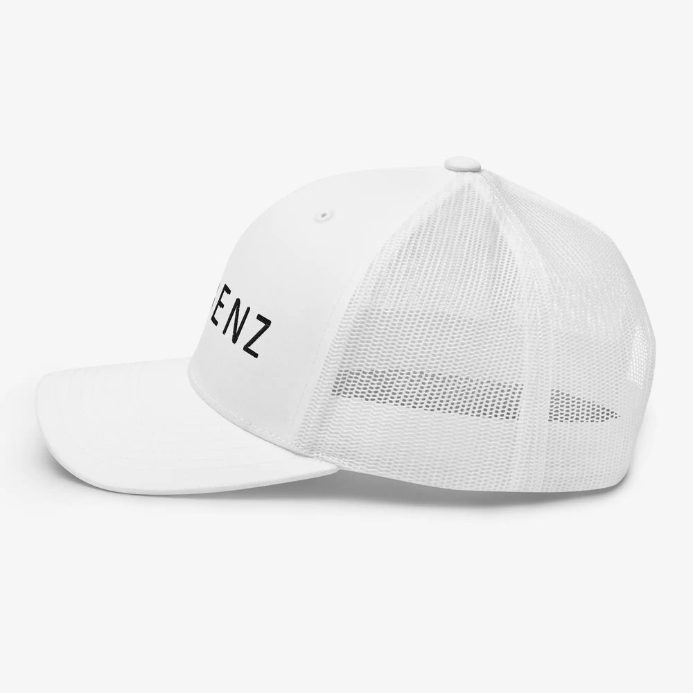 R-benz White Trucker Cap